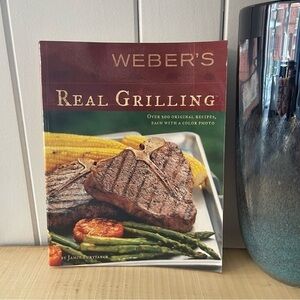 $10 SALE Weber’s Real Grilling Cookbook Summer Family BBQ Recipes Oversize